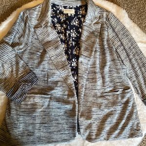 Plus size knit blazer